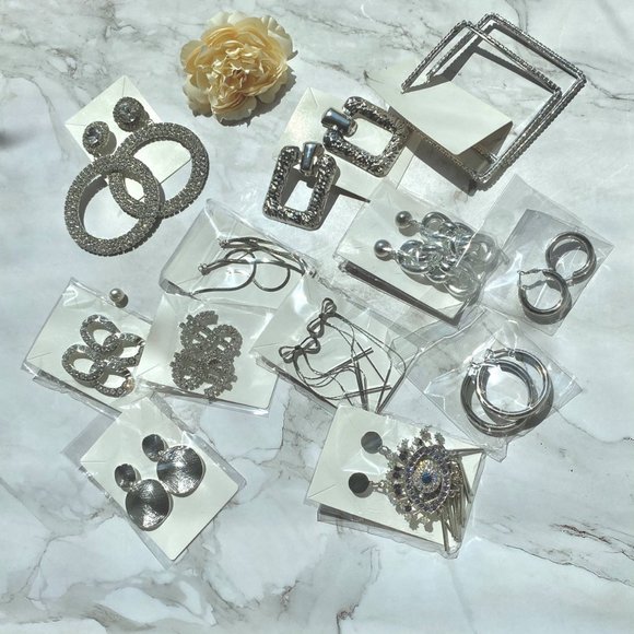 Lot - Mix Round Square Jewelry Earrings Ear Stud Ear Mix For Women's - Picture 2 of 8